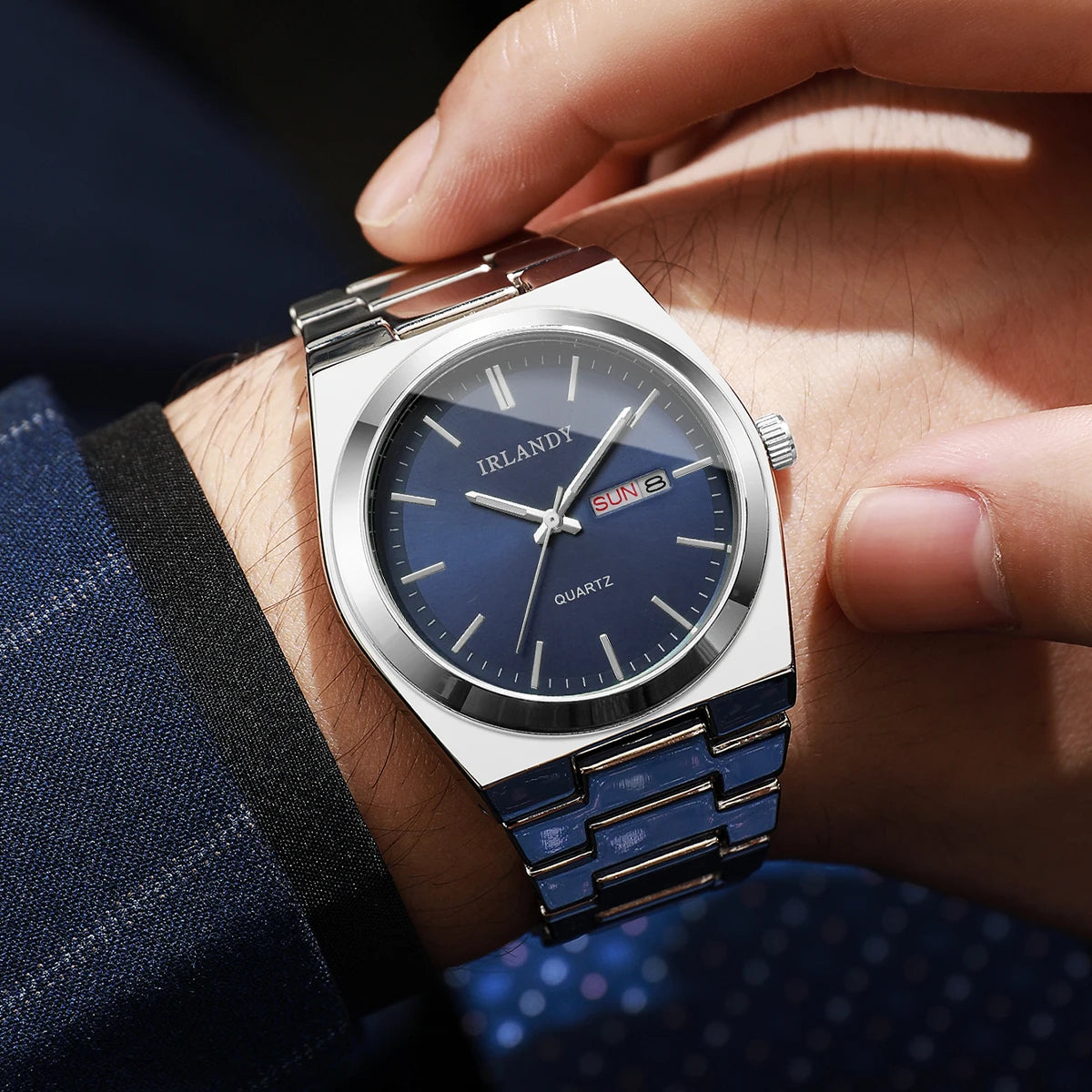 Luxury Men Business Watches Calendar Quartz Wristwatches for Mens Clock Reloj Hombre(Without Box)